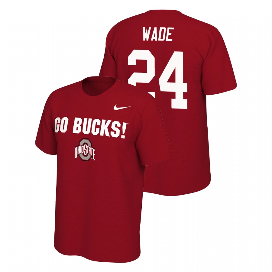 Ohio State Buckeyes Men's NCAA Shaun Wade #24 Scarlet Nike Mantra College Football T-Shirt JYJ7049WY
